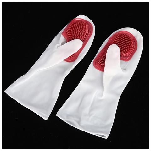 Guanti Magici Per Lavare I Piatti Con Spugna Incorporata - Rossi - Foto 4