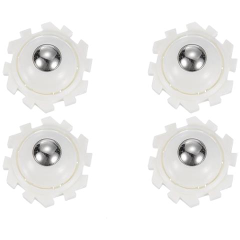 16 Pezzi Ruote Piroettanti Autoadesive, Rotelle Per Mobili Resistenti (confezione Da 4, Capacità Di 50 Libbre) White - Foto 2