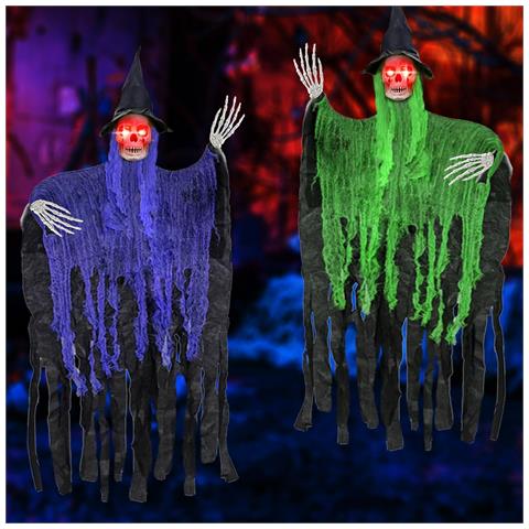 Decorazione Spettrale: 2 Fantasmi Sospesi Per Festeggiare Halloween Con Stile - Foto 1