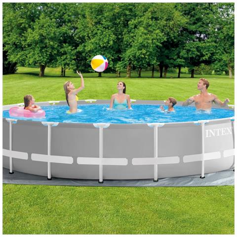 Piscina Fuori Terra - In Giro - 549x549x122 Cm - Grigio - Include Accessori Coordinati Cb45 - Foto 2
