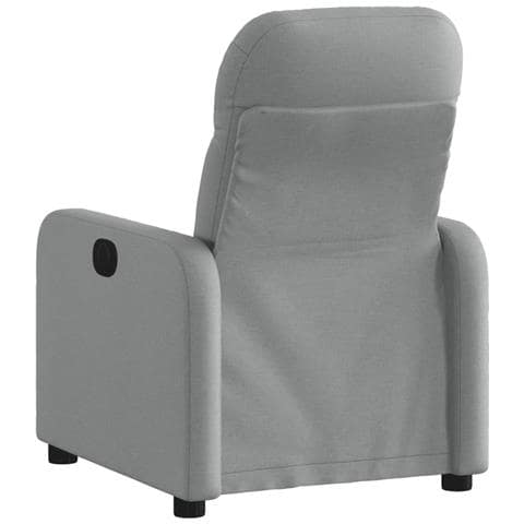 Poltrona Reclinabile In Tessuto Grigio Chiaro - Foto 2