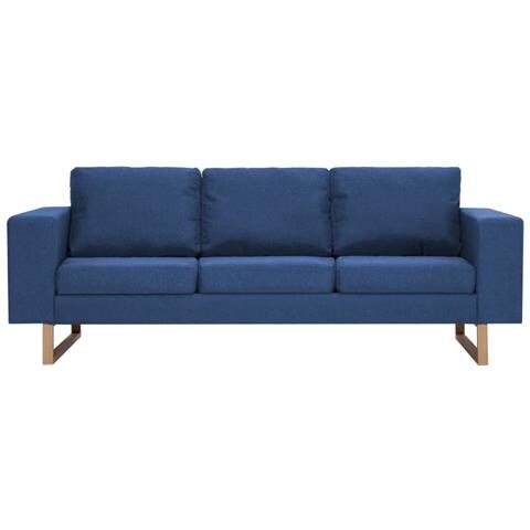 Lusso Casadino -  Divano A 3 Posti In Tessuto Blu - Foto 1