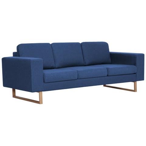 Lusso Casadino -  Divano A 3 Posti In Tessuto Blu - Foto 2