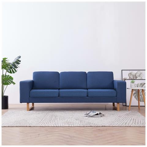 Lusso Casadino -  Divano A 3 Posti In Tessuto Blu - Foto 8