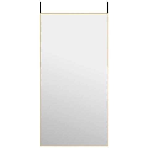Specchio Da Porta Oro 50x100 Cm In Vetro E Alluminio - Foto 1