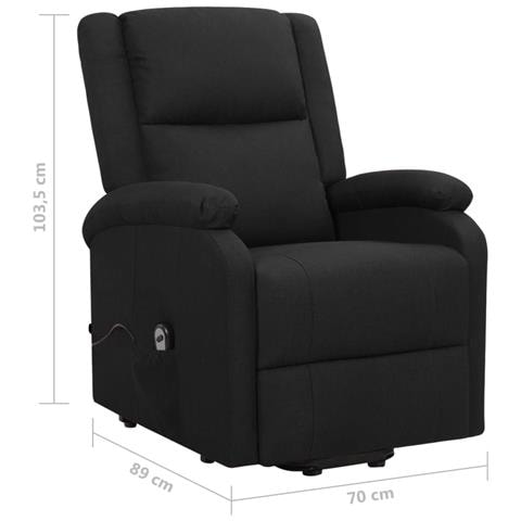 Poltrona Alzapersona Nera In Tessuto - Foto 8