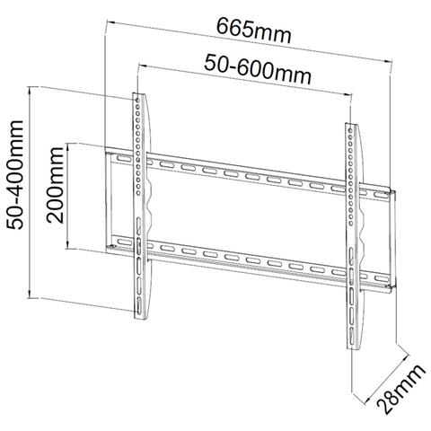 ICA-PLB 162L Supporto TV a parete 165,1 cm (65") Nero - Foto 5