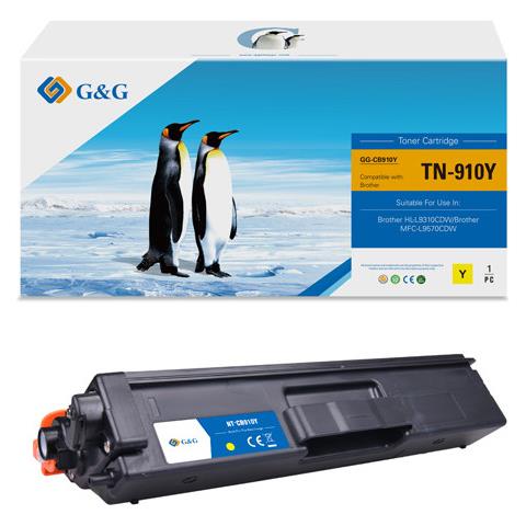 Toner TN-910Y 9000 Pagine Compatibile Brother HL-L9310CDW, MFC-L9570CDW Giallo - Foto 1