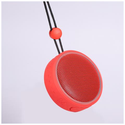 Altoparlante Bluetooth Portatile Con Cordino Fm0208 Con Aspirazione Magnetica Red - Foto 4