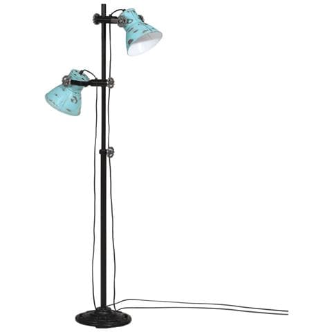 Lampada da Terra 25 W Blu Anticato 25x25x90/140 cm E27 - Foto 2