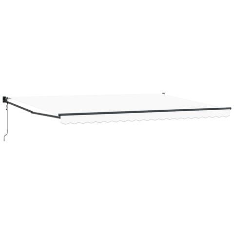 Tenda Retrattile Automatica  Bianco 500x300 cm, Tessuto di Ricambio per Tenda  5x3 m Bianco - Foto 1