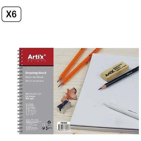 Pack 6 Pezzi Blocco Da Disegno 24 Folie A3 - Foto 1