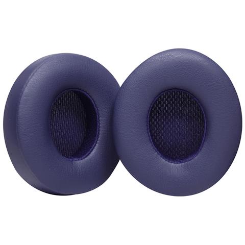 2 Cuscinetti Auricolari Di Ricambio In Pelle Proteica Compatibili Con Cuffie Beats Solo 2 E Solo 3 Navyblue - Foto 1
