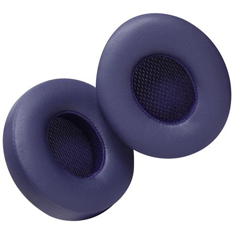 2 Cuscinetti Auricolari Di Ricambio In Pelle Proteica Compatibili Con Cuffie Beats Solo 2 E Solo 3 Navyblue - Foto 2