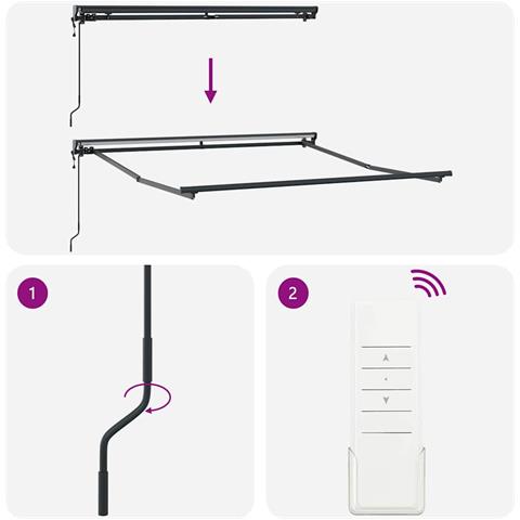 Tenda Retrattile Beige 300x250 cm Tessuto - Foto 9