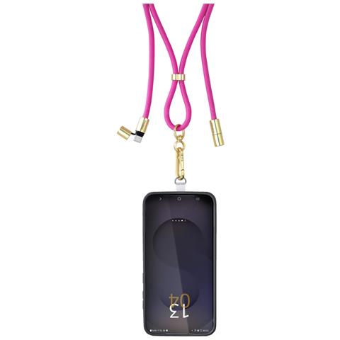 Handykette als Lade- + Datenkabel USB-C bis 1,65m neon pink cavo USB USB C Rosa - Foto 1