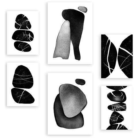 Set Di 6 Stampe Rocce Palladiane In Dipinti Decorativi Astratti Estetici Per Amanti Per Il Tuo Soggiorno, Camera Da Letto, Casa A3 & A4 Senza Cornice - Foto 1