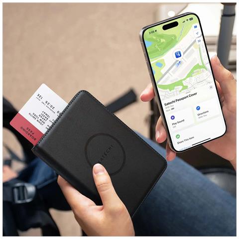 Custodia Per Passaporto In Pelle Findall Con Porta Carte E Protezione Rfid, Nero - Foto 4