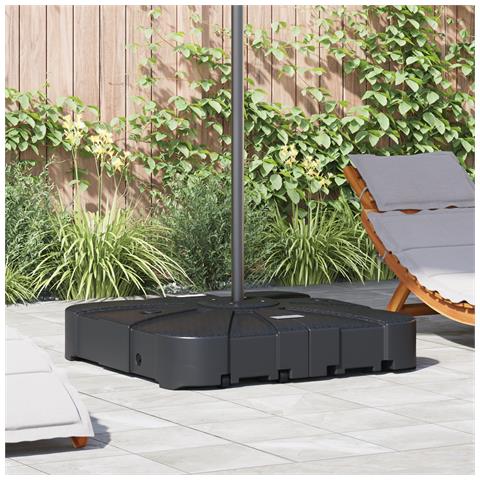 Set di Base per Ombrellone Alveare 2 pcs Nero 88 x 88 x 19 cm - Foto 2