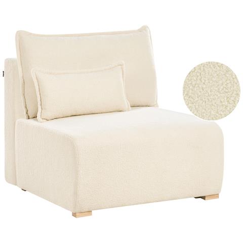 Sezione A 1 Posto Nerbo Bouclé Bianco Sporco Con Contenitore - Foto 2