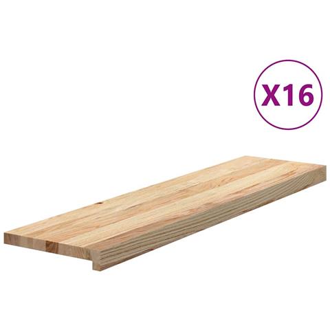 Gradini 16 pz 100x30x2 cm in Rovere Massello Non Trattato - Foto 1