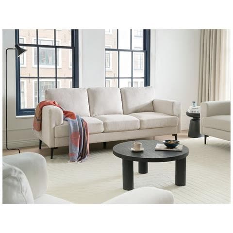 Divano 3 Posti Lousto Tessuto Beige Chiaro - Foto 1