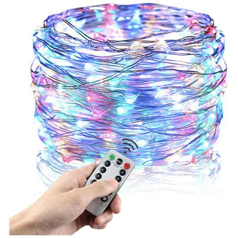 Luci A Filo 50x Led Multicolore 5m Usb - 8 Modalità, Telecomando, Lunga Durata | Decorazioni Per Feste, Natale, Interni Ed Esterni - Foto 1