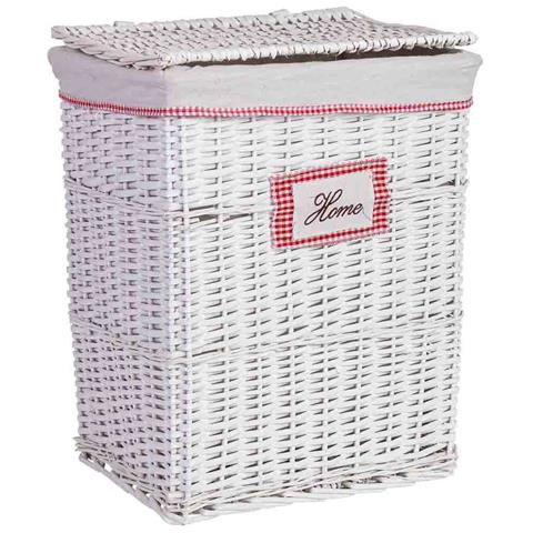 Cesto Portabiancheria In Vimini Grigio 43x33x55h Cm - Foto 1