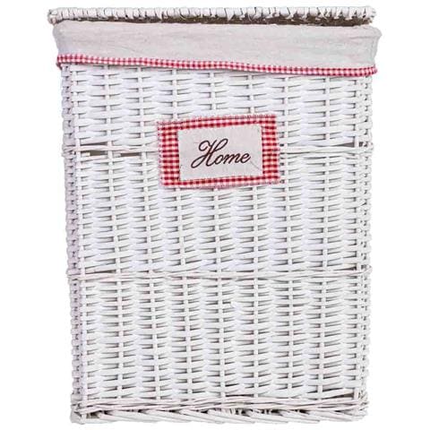 Cesto Portabiancheria In Vimini Grigio 43x33x55h Cm - Foto 2