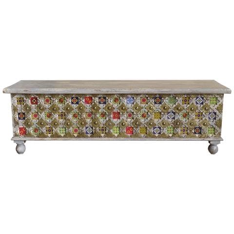 Baule In Legno Marrone 146x40x45h - Foto 1