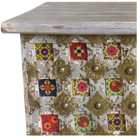 Baule In Legno Marrone 146x40x45h - Foto 2