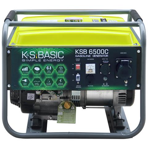 Generatore a benzina ""K&S BASIC"" KSB 6500C Tensione, V 230 Potenza massima, kW 5.5 - Foto 4