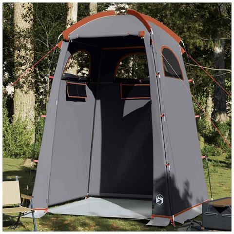 Tenda per Toilette Grigio e Arancione Impermeabile - Foto 2