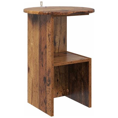 Tavolo laterale Legno antico Ø 39,5 x 55 cm - Foto 1