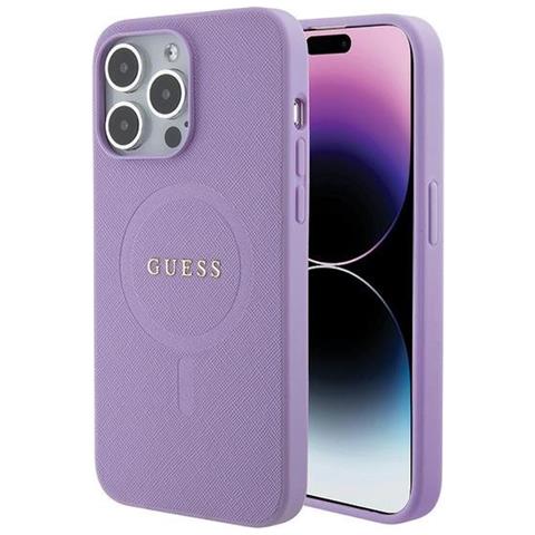 Guess Saffiano Magsafe Supporto Per Iphone 15 Pro Max - Colore Viola - Foto 1