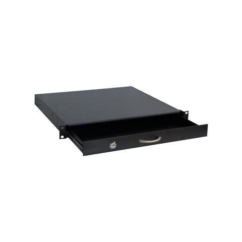 Cassetto Estraibile Con Maniglia E Chiusura A Chiave Per Armadi Rack 19" Misure Mm. 482X45X492 Colore Nero - Foto 2