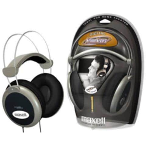 Cuffia Maxell HP-2000 Cavo Stereo - Over-the-head - Circumaurale - Nero, Argento - 10 Hz - 28 kHz - Placcato Oro - 2,40 m Cavo - Mini-phone - Foto 1