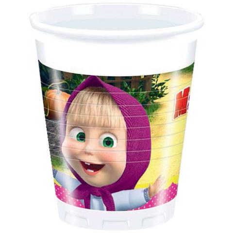 Masha E Orso - 8 Bicchieri Di Plastica 200 Ml - Foto 2