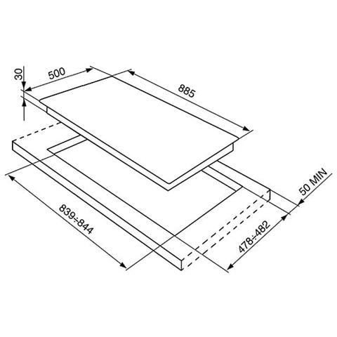 Piano Cottura SRV896POGH a Gas 5 Fuochi Gas Colore Panna - Foto 2