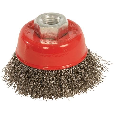 721676 Spazzole A Tazza Con Filamenti Ondulati In Acciaio 65 Mm - Foto 1