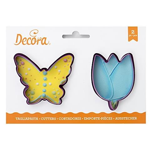 Set Due Tagliapasta Biscotti Farfalla Fiore 8cm - Foto 1