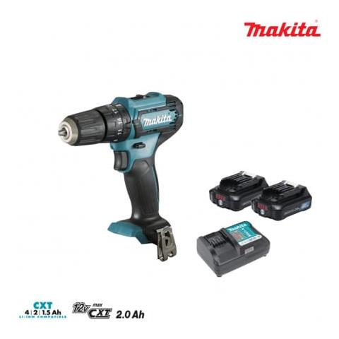 Trapano A Percussione 12v Cxt - 2 Batterie Bl1021b 2.0ah - 1 Caricabatterie Dc10wd Hp333dwae - Foto 2