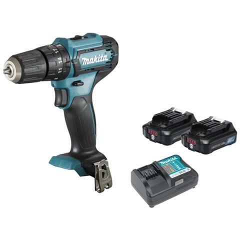 Trapano A Percussione 12v Cxt - 2 Batterie Bl1021b 2.0ah - 1 Caricabatterie Dc10wd Hp333dwae - Foto 5