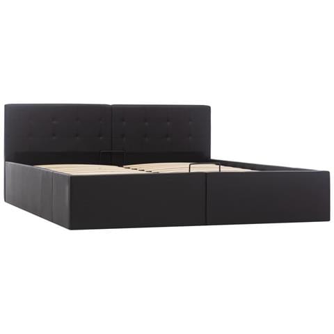 Giroletto con Contenitore Idraulico Nero Similpelle 160x200 cm - Foto 10