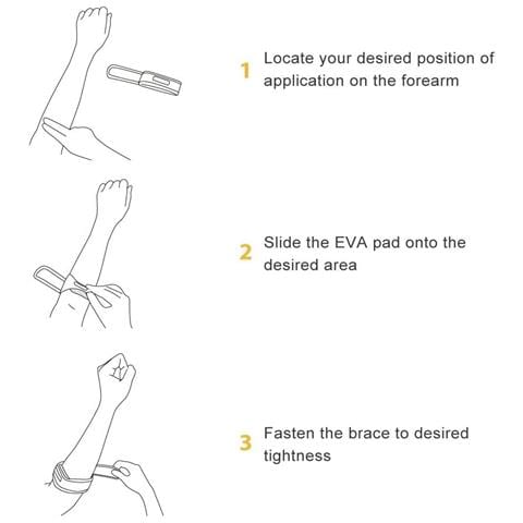 Ep40 Tutore Bracciale per Epicondilite e Epitrocleite Gomito, Fascia Avambraccio con Cuscinetto Compressore EVA, Ideale Gomito del Tennista e Golfista - Foto 6