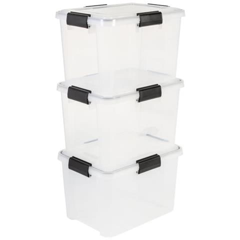 , Multi Box Mbx18 Scatolo Con Impilabili Coperchio, Plastica, Nero, 18 L, 45,3 X 34,8 X 16,5 Centimetri - Foto 1