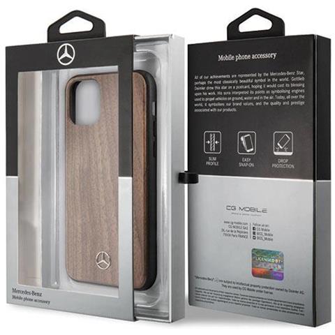 Mercedes Mehcn65vwolb Custodia Iphone 11 Pro Max In Legno Marrone Linea Noce - Foto 2