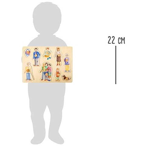 Piccolo Piede Piccolo Piede-11501 Puzzle Legnocon Motivi Dettagliati Sulla Famigliaa Partire Dai 12 Mesi Giocattolimulticolore11501 - Foto 3