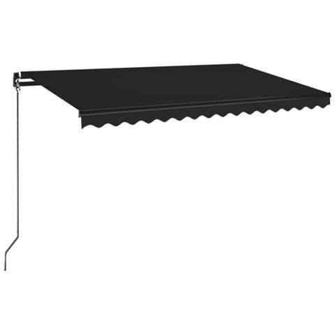 Tenda da Sole Retrattile Manuale LED 450x350 cm Antracite - Foto 1