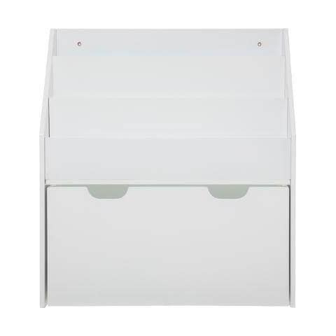 Libreria Per Bambini Con Cassetto E Scomparti, 62,5 X 30 X 70 Cm, Bianco-grigio - Foto 4